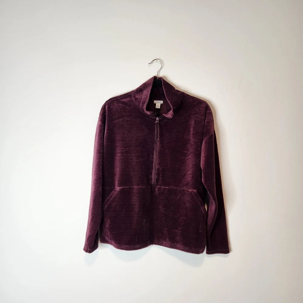 L.L. Bean Soft Stretch Corduroy Pullover Half-Zip Size Medium - Picture 3 of 8